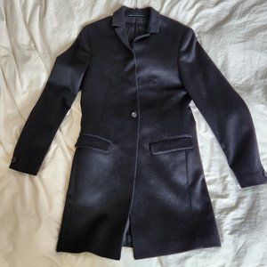 Allsaints Bodell Wool Coat Black Sz 36